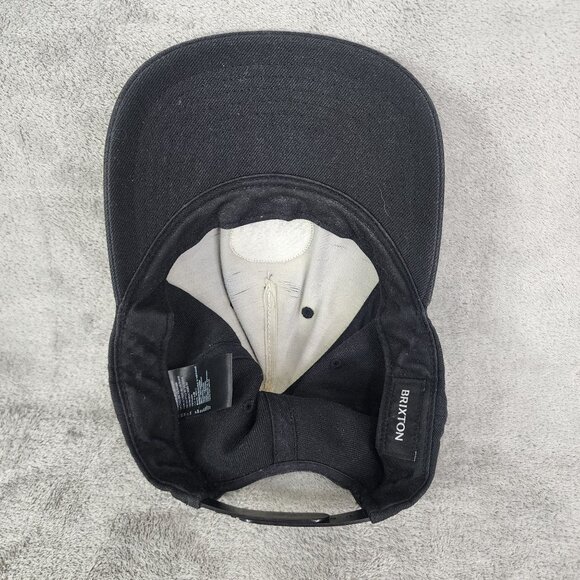 Black Brixton Mfg Co. Snapback Hat Adjustable Fit - Picture 7 of 10